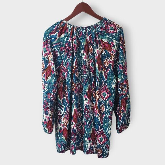 Caffe Marrakesh 3X Button Up Blouse Abstract Multi-colored Top Artsy Casual - Picture 6 of 14